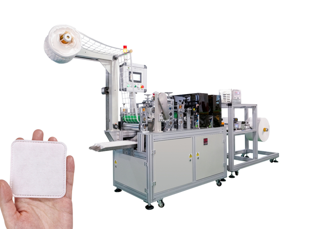 HY200S-02B Square Makeup Remover Pad Machine (Hot Melt Storage Model)