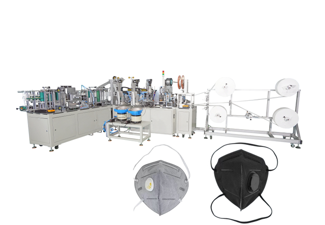 HY100L-16 Fully Automatic Headband-Mounted Folding Mask Ear Loop Attachment Machine