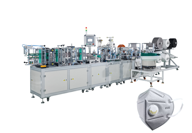 HY100L-15 Fully Automatic Activated Carbon Top-Valve Folded Mask Machine